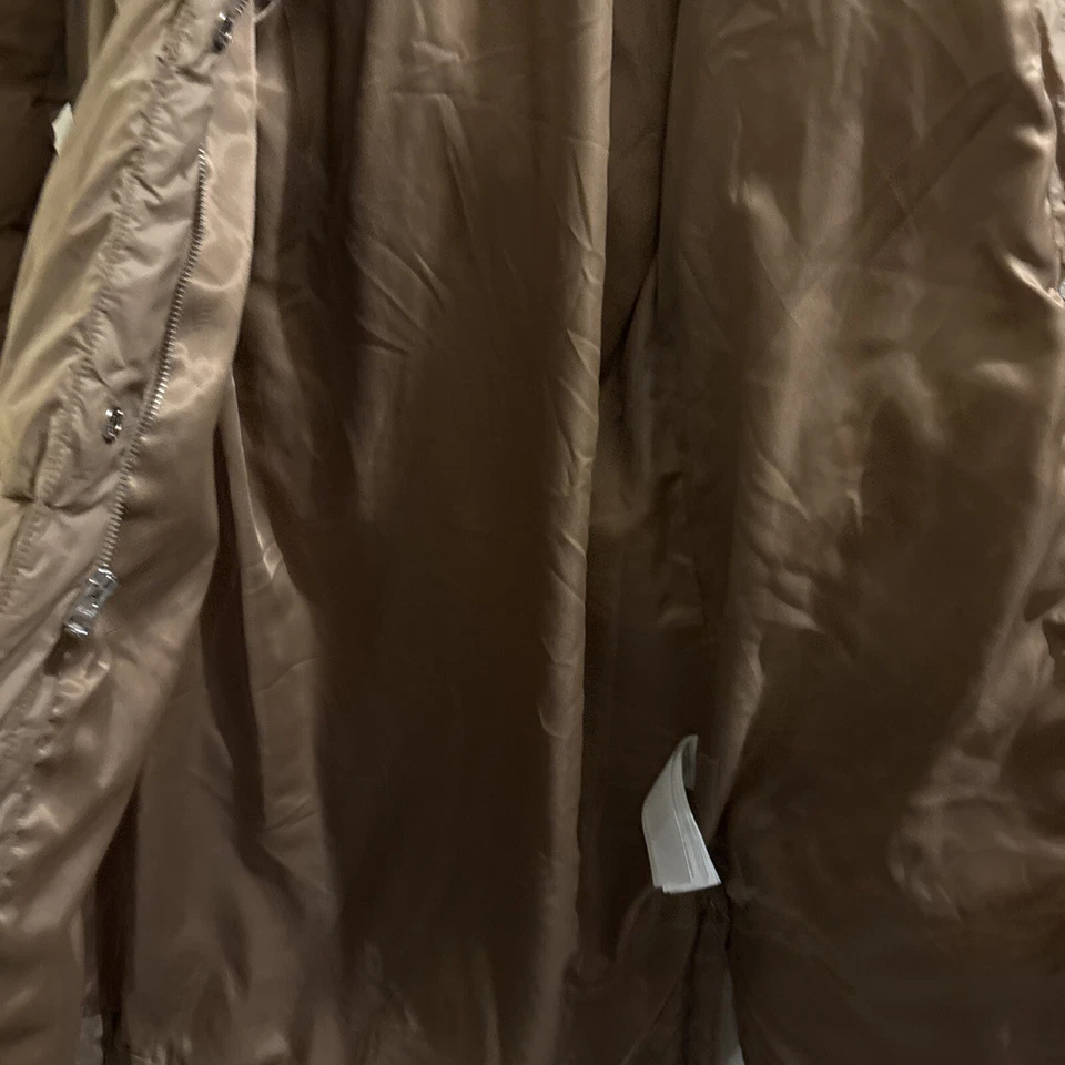 Abercrombie и Fitch A & F Aircloud длинный пуховик пальто коричневый ремень женщин XS - Изображение 4 из 4