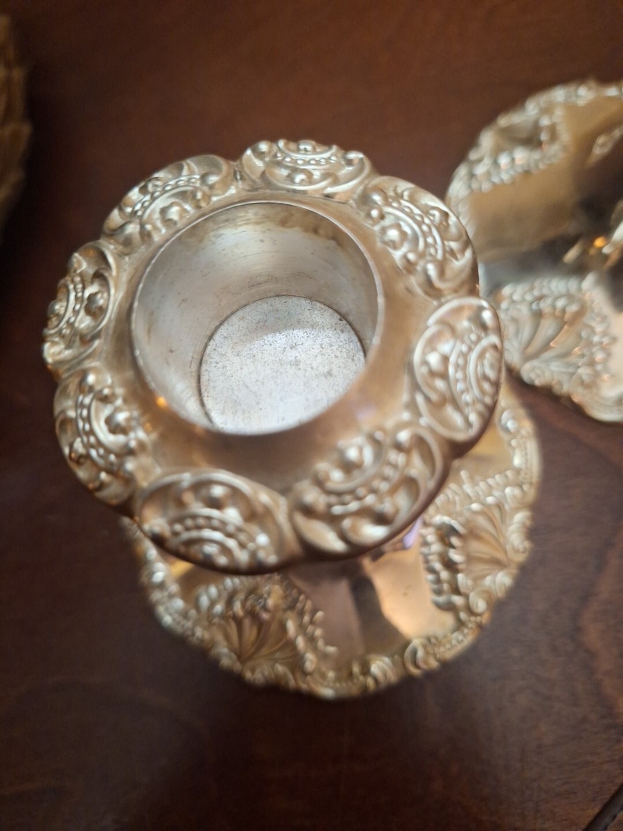 Vintage Set Of 2 Silver Plated Godinger Candle Holders | eBay