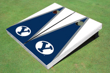 Brigham Young University BYU Navy And White Matching Triangle Cornhole Boards