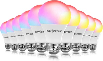 Multi-Color Smart Light Bulbs with Timer Function   10 Pack Powered by Alexa