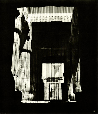1958 Vintage Print Upper Egypt Empire White Light Monolithic Portals Columns