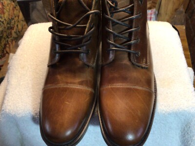 Franco Fortini Men’s Easton Leather Ankle Lace Up Boots Shoes Size 13 Brown Men main image 2