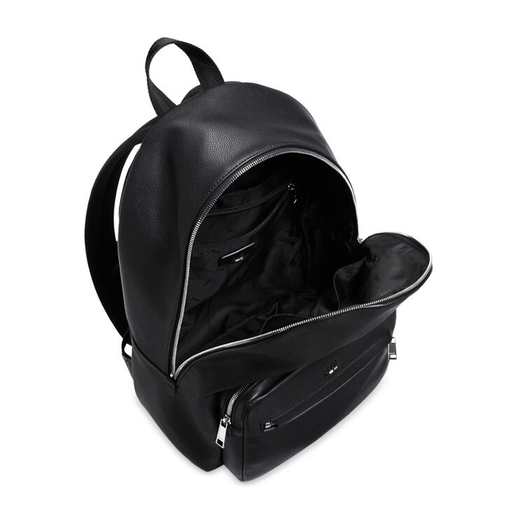 New Authentic Hugo Boss Leather Logo Embossed Print Backpack Unisex Travel $395 image 2