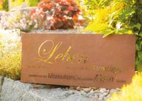 Edelrost Gartenschild Leben Spruchschild Wandtafel Metallschild Gartendeko Rost