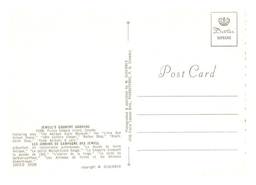 Postcard 4x6 Canada Country Store Jewell's Country Gardens York Price Edward Isl - Picture 2 of 2