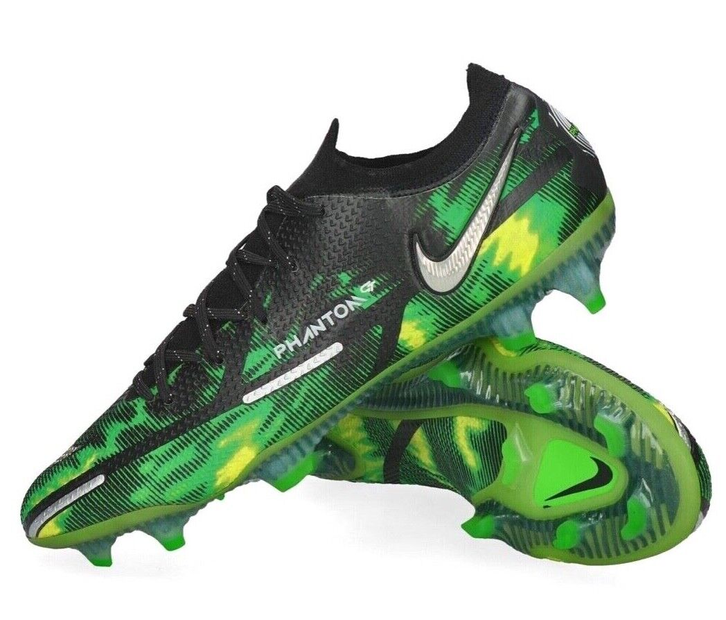 Nike Phantom GT2 Elite SW FG Green Black Low Top Soccer Nike Phantom GT2 Elite SW FG Green Black Low Top Soccer