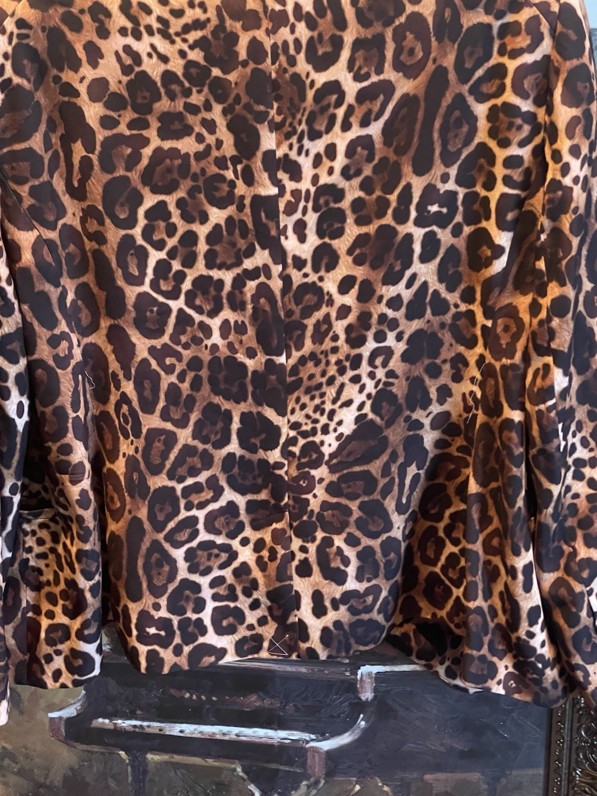 Express Women’s Blazer One Button Jacket Animal P… - image 10