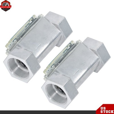 2Pack 1.5'' Digital Turbine Flow Meter, LCD Display, Flow Rate of 10.5-74 GPM