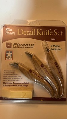 FLEXCUT  KN400 DETAIL CARVING KNIFE 3 PIECE SET     NEW
