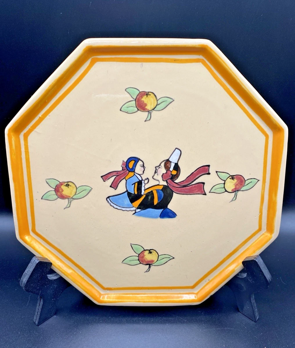 お値下げ中:フランスHB Quimper 手描きプレート 1966年 美術品