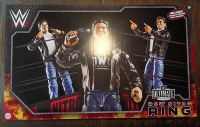 WCW Nitro Real Scale Wrestling Ring Playset w/ Eric Bischoff Ultimate Edition
