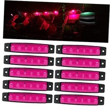 10x 6 LED Clearence Truck Bus Trailer Side Marker Indicators Light, Purple
