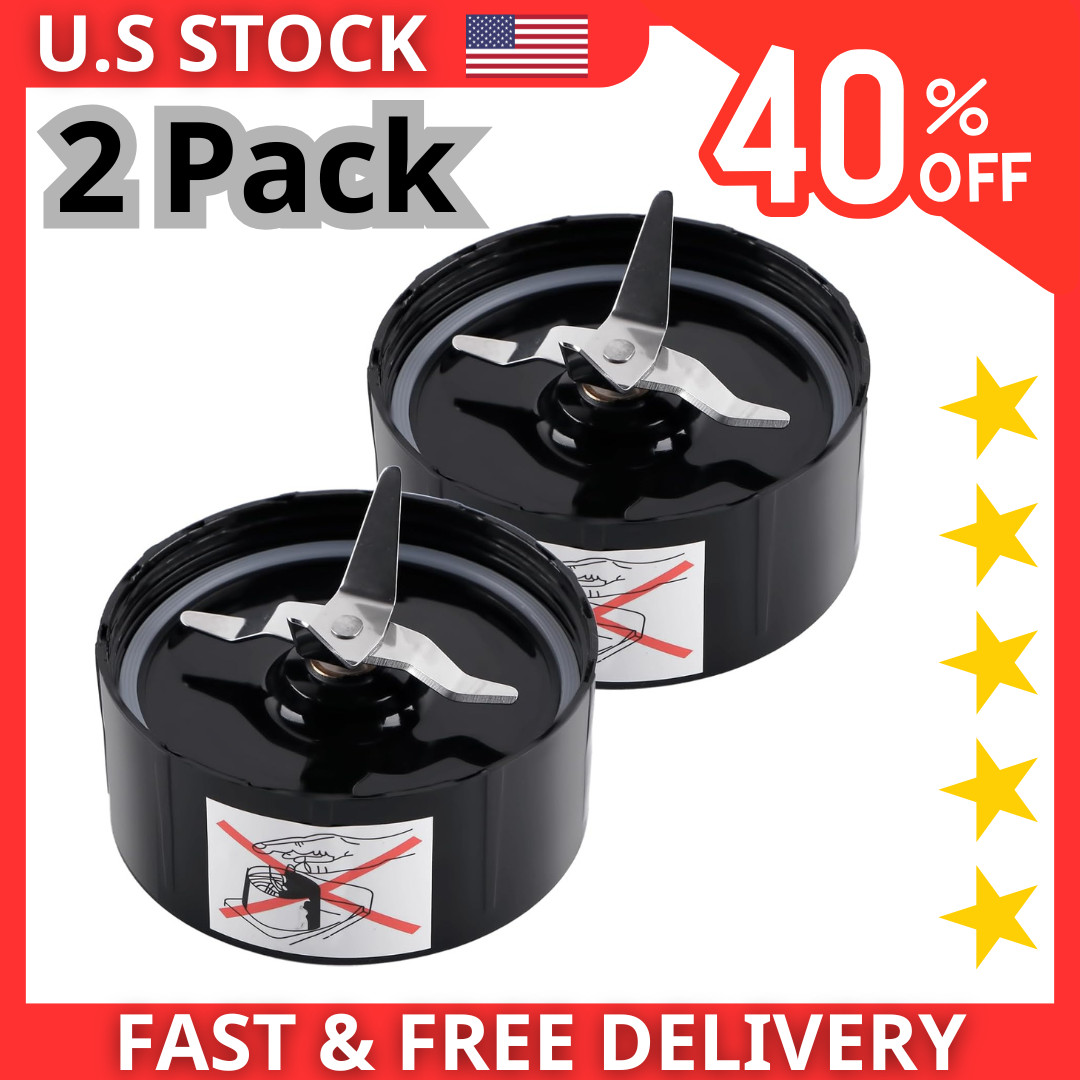 2-Pack Cross Blade Blender Replacement Parts Work with Magic