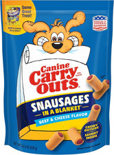 Dog Treats, Snausages in a Blanket, Beef & Cheese Flavor, 22.5 Ounce (Pack of 4)