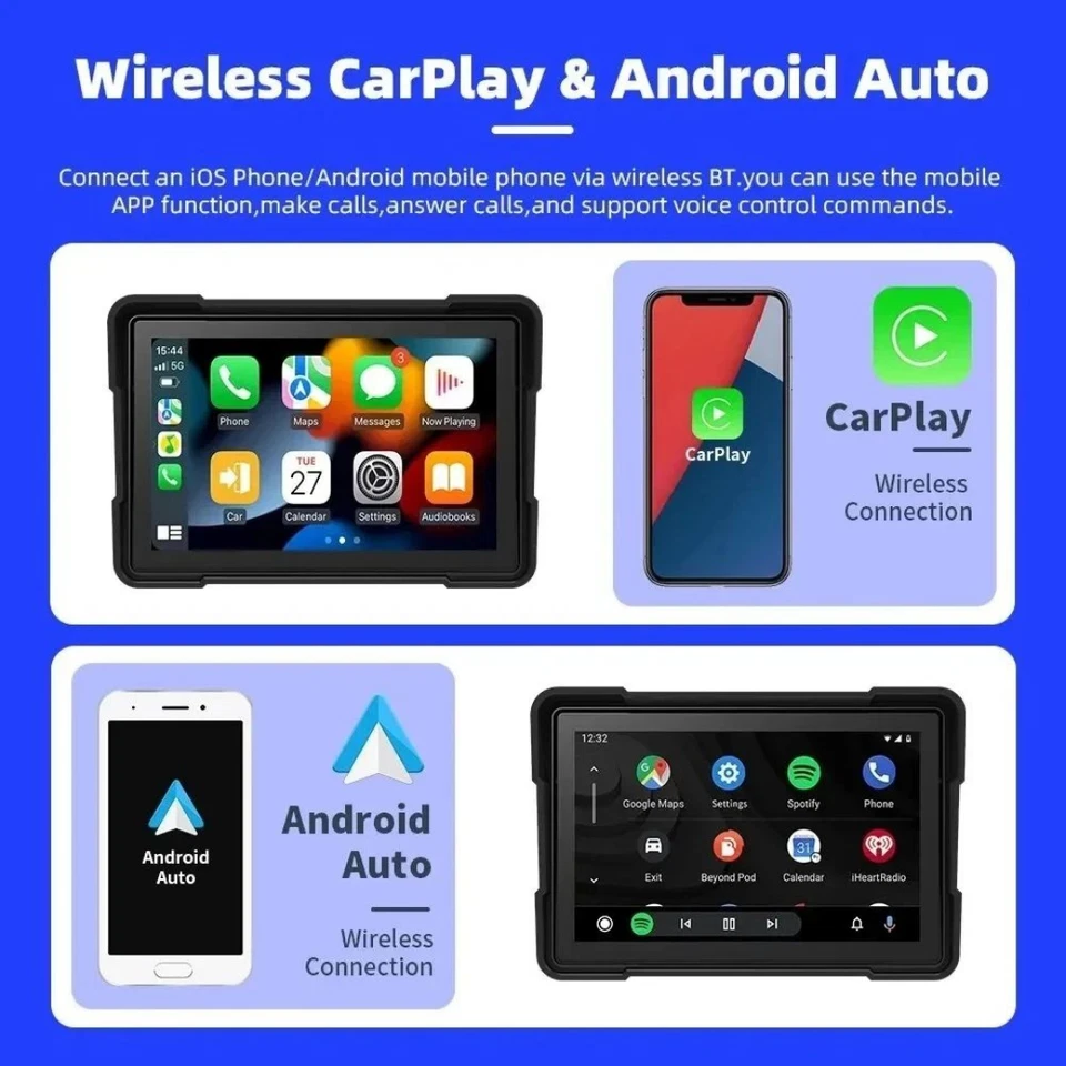 Schermo Moto Wireless CarPlay & Android Auto | Interfono Bluetooth Senza Fili - Immagine 3 di 4