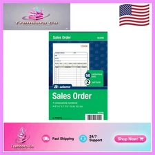 Customizable Invoice Booklet - 50 Carbonless Sales Forms, Professional Layout