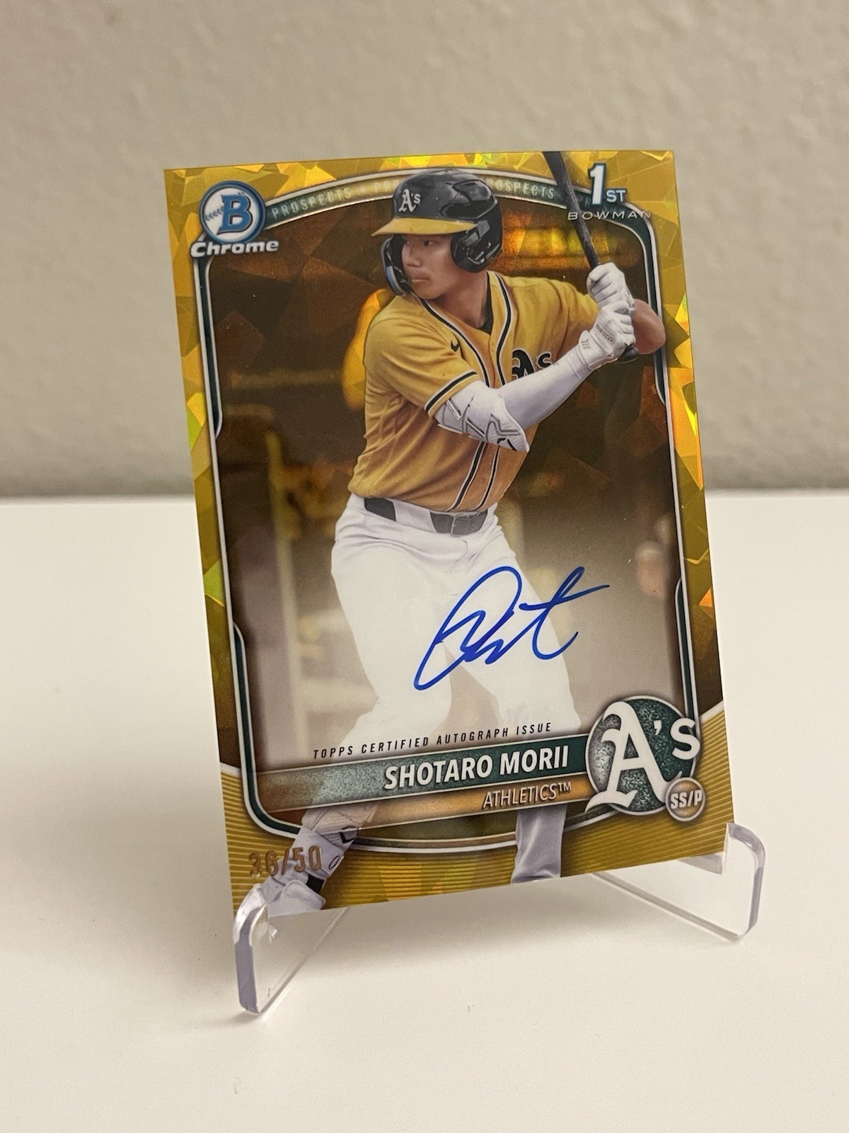 2025 Bowman 1st Chrome Auto Shotaro Morii CPA-SM True Gold /50 - 2 Way Player