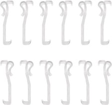 12Pcs 2.5 Inch Valance Clips Window Blind Clips Clear Plastic Valance Retainer C
