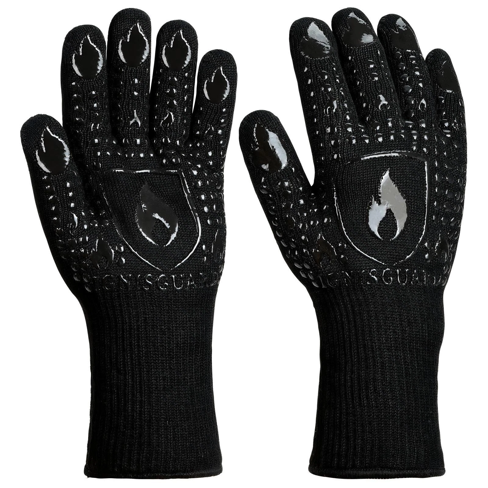 BBQ & Grill Gloves, Oven Gloves, 1472°F Silicone Oven Mitts Heat Resistant Gr...
Opens in a new wind