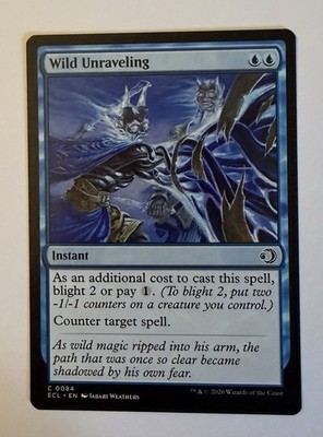Wild Unraveling 84 ECL Lorwyn Eclipsed Instant Counter Blue Common Weathers MTG