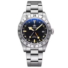 🟠 - Orologio Addiesdive AD 2036 GMT Quarzo Svizzero Diver Subacqueo Vintage