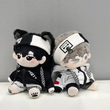 20cm Plush Hoodie Doll Costume with Hairband  Zipper Hoodie
