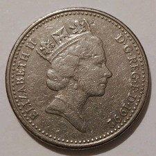 England 10 Pence Coin 1992 Queen Elizabeth II Copper-Nickel Circulated