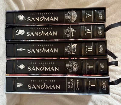 Absolute Sandman Volumes 1-5 DC Vertigo Hardcover. Plus Overture & Death Deluxe