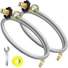 2 Packs RV Propane Pigtail Hoses, 24 Inch Stainless Steel Braided Camper Tank...