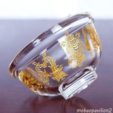 Buddhism 3.15" Crystal Auspicious Water Bowl Tibetan Cup Buddha Supply Bowl 1PC