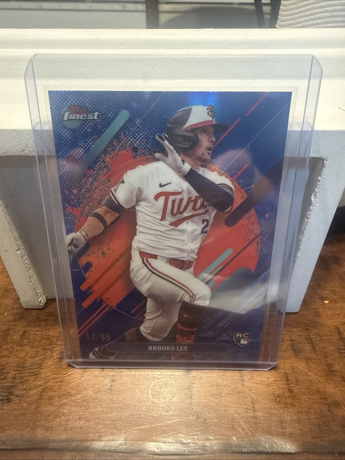 2025 Topps Finest - Rare Brooks Lee #299 Blue Refractor /99 (RC)