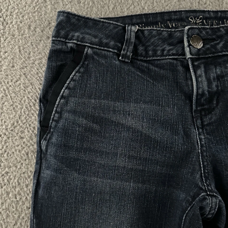Pantalones de mezclilla elásticos de mezcla de algodón Simply Vera Wang para mujer azules talla 4 Foto 3 de 4