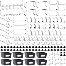 Pegboard Organizer Hooks Bins Locks 202 Piece Hardware Tool Storage Set