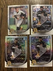 Lot Of 4 Paul Skenes Bowman Cards MOJO FRACTORS