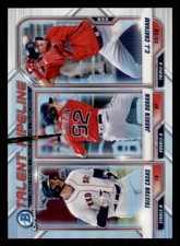 2021 Bowman Chrome Refractors #TPBOS C.J. Chatham/Jarren Duran/Triston Casas