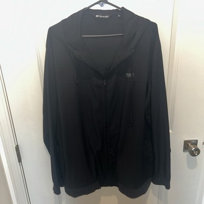 Travis Mathew Wanderlust Hoodie Men's XXL Black Performance Golf Jacket Full Zip