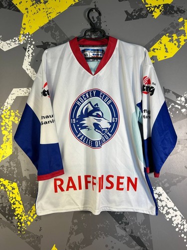 Vallee De Joux Shirt ICE Hockey Jersey White 2021 Polyester Men Size XS ig93 - Afbeelding 2 van 10
