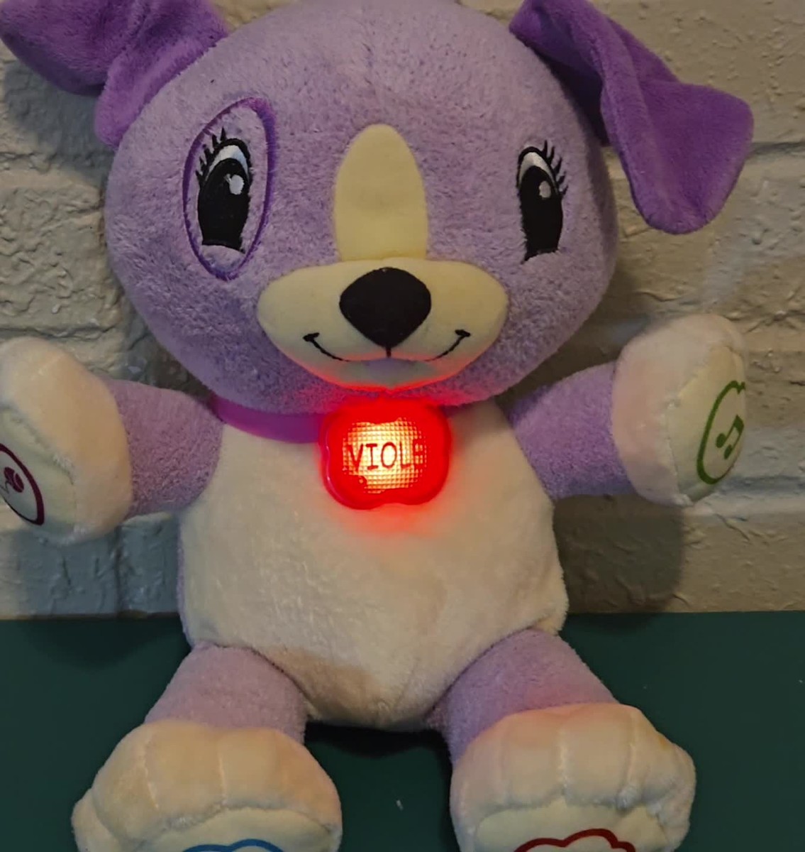 Leap Frog My Pal Violet Purple Plush Dog Talks Music 12