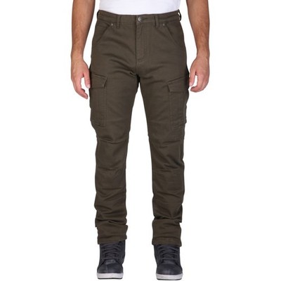 Modeka Brandon Cargo olive Motorrad-Jeans urbane Motorradhose Slim Fit Herren