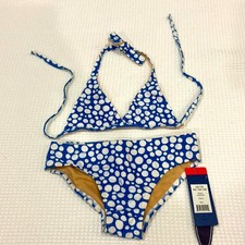 NWT Toobydoo Baby Girl's Blue Dot Bikini Size 7/8