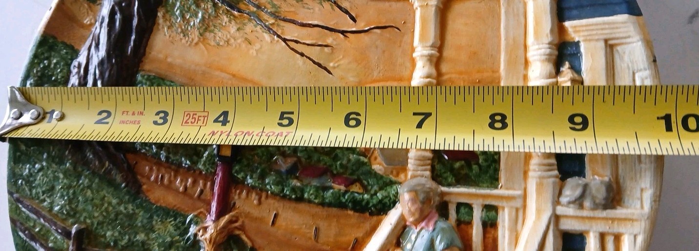 1980(?)Byron Molds(?)3D Scene Ceramic Handpainted Wall Plate(?)