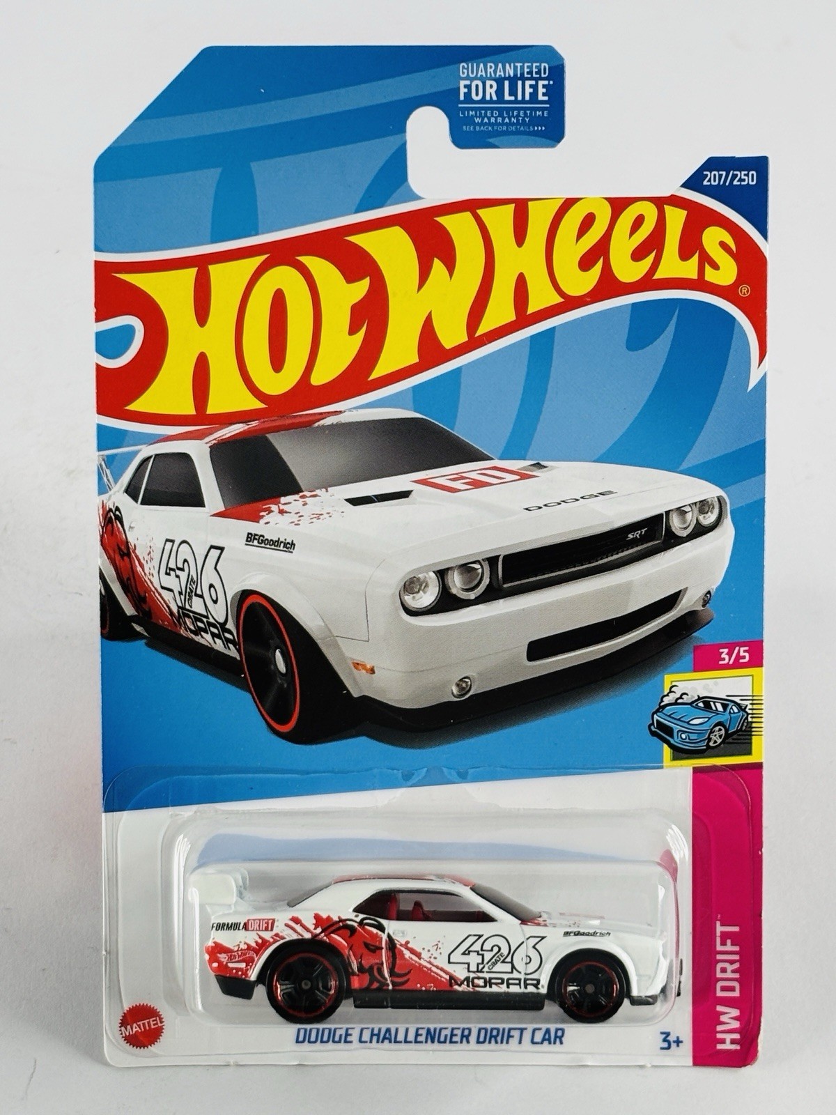 Hot Wheels Dodge Challenger Drift Car White HW Drift 3/5 207/250 Mopar 2023