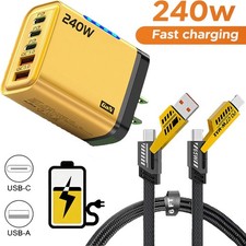 240W Supe Fast Charging USB Type C Wall Charger For Samsung iPhone Android Phone