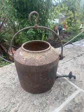 vintage Cast Iron Kettle Pot old cast boiler kettle