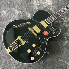 Semi-Hollow Electric Guitar Stainless Rounded Fret Edge HHPickups Gold Hardware