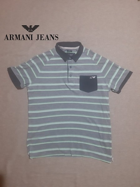 Men Armani Jeans Polo Multicolor Cotton 40 /L / 48
