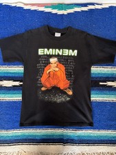 Vintage Eminem Shirt Mens Medium Black Criminal Rap Graphic Tee All Sport Events