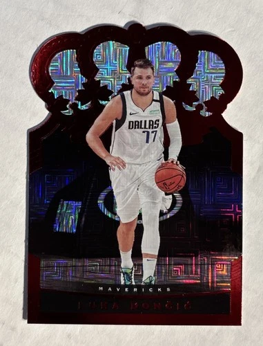 Luka Doncic 2020-21 Panini Crown Royale Red Mojo Die Cut #43 Mavericks 