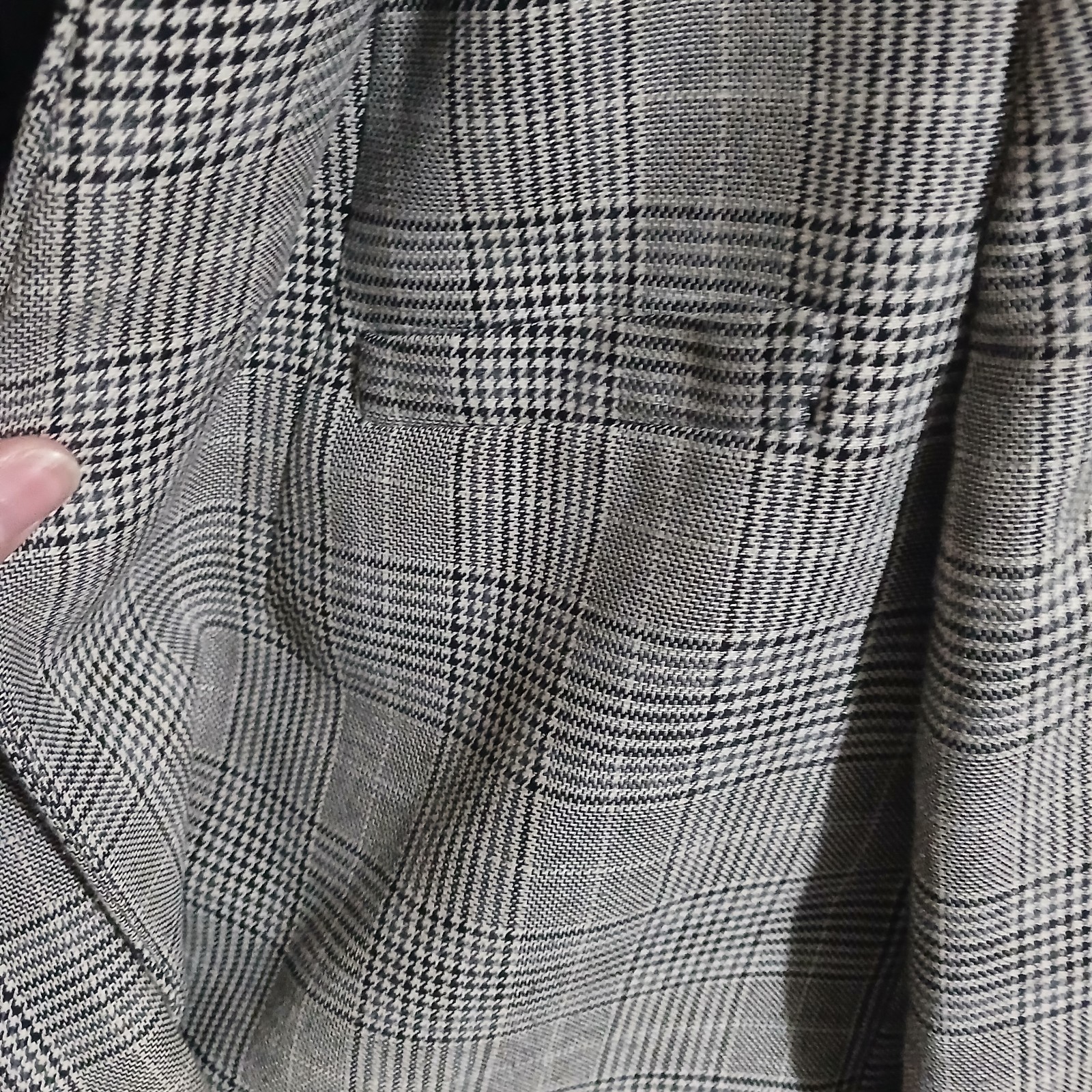 Zara Basic Women's Grey Check Double Breasted Lon… - image 8