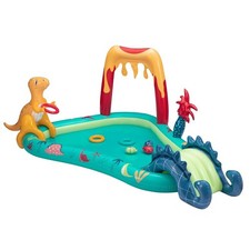 Inflatable Play Center Kiddie Pool with Sprinkler Toys  Slide Lawn Unisex